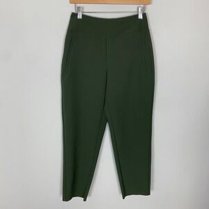 Athleta Endless High Rise Pants Aspen Olive Green Straight Leg Women's 2P